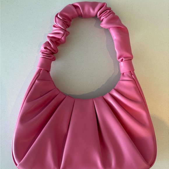Pink Ruched Hand Bag - Picture 4 of 7
